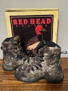 RedHead Youth Hunt 600 Waterproof Insulated Hunting Boots in True Timber Strata